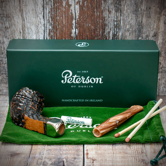 Derry Rusticated Briar Pipe By Peterson of Dublin - Shape 150 (9mm)