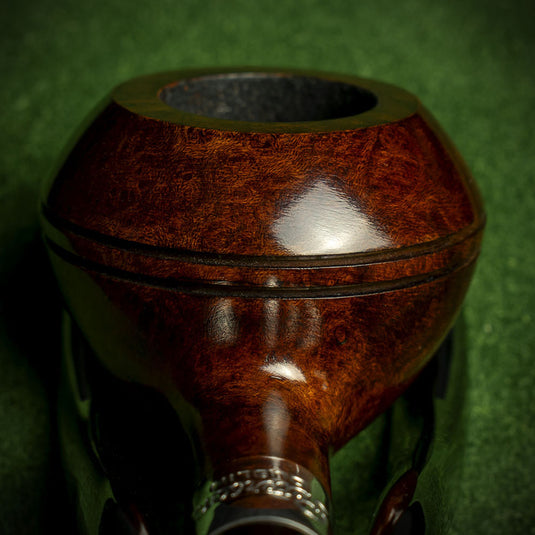 Peterson of Dublin Kildare Silver Mounted BriarSmoking Pipe - Shape 411