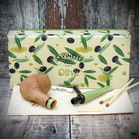 Savinelli Oliva Natural Rustic 106 - 6mm Pipe **DISC**