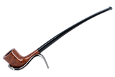 Savinelli Brown Smooth Churchwarden Briar Pipe - 404 No Filter