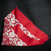 Snuff Handkerchief | White Paisley Pattern