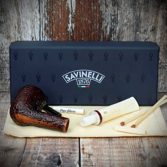 Savinelli Avorio Rustic Brown 409 - 6mm Briar Pipe