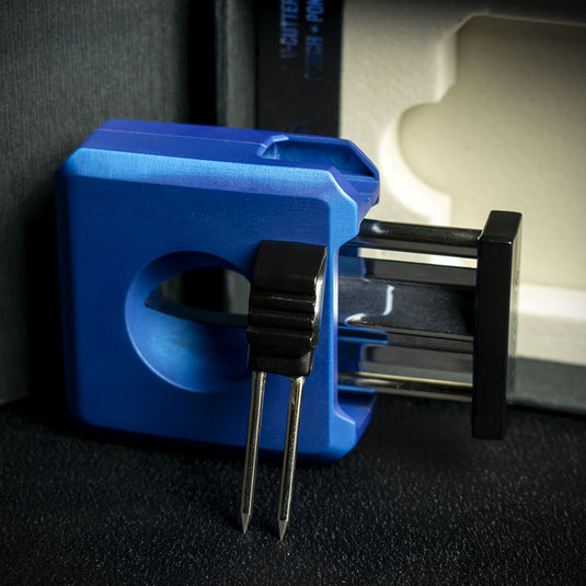 Vector Vcube V-Cut & Punch Cigar Cutter - Sky Blue