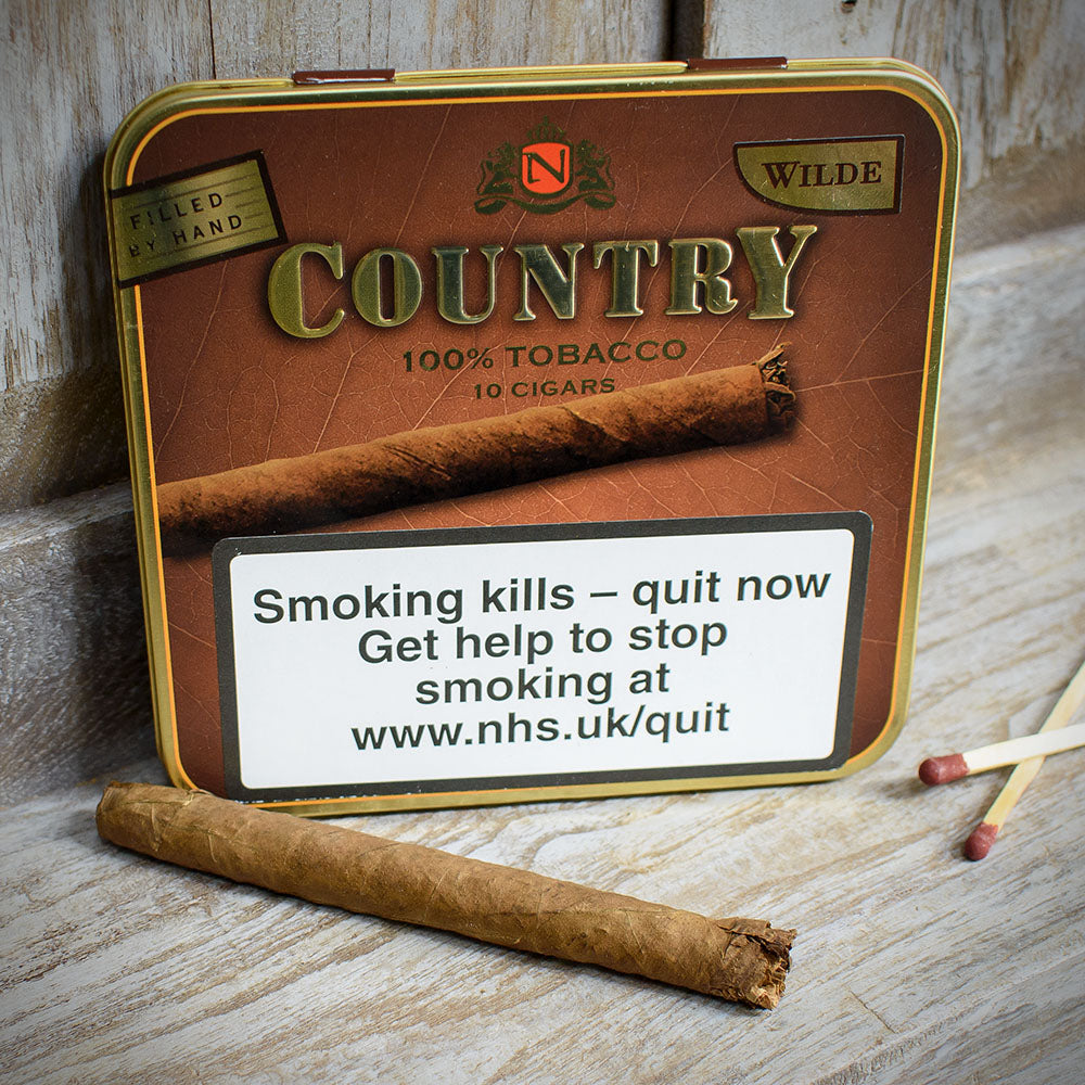 Neos Country Wilde Cigarros Tin of 10. Smoke-King