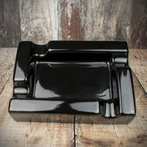 Square Ashtray Black Ceramic - 4 Rests