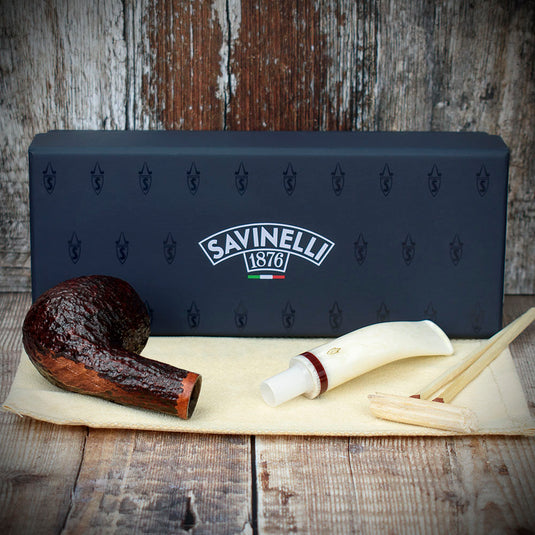 Savinelli Avorio Rustic Brown 626 - 9mm Briar Pipe
