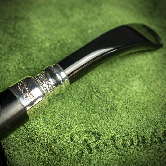 Peterson of Dublin Ebony Spigot Briar Smoking Pipe - Shape 128