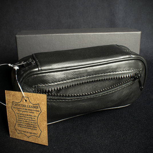 2 Pipe Bag - Black Nappa Leather