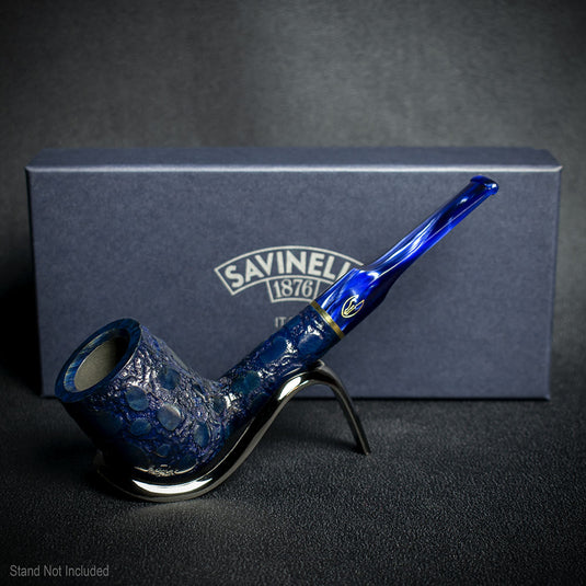 Savinelli Alligator Blue 6mm Briar Smoking Pipe - Shape 114