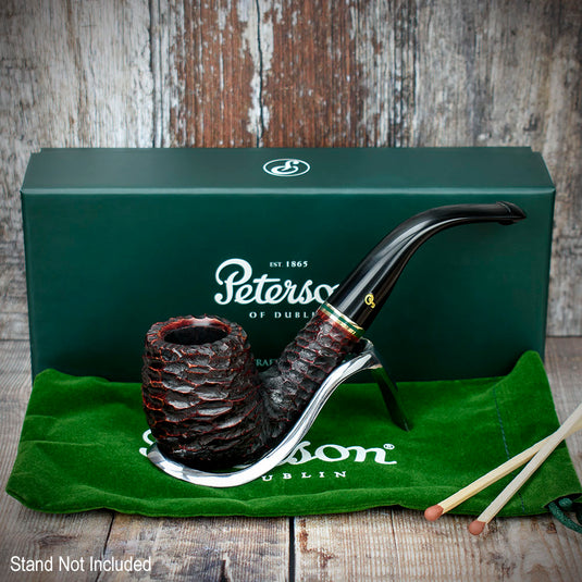 Emerald Rusticated Briar Pipe By Peterson of Dublin - Shape 69 (9mm)