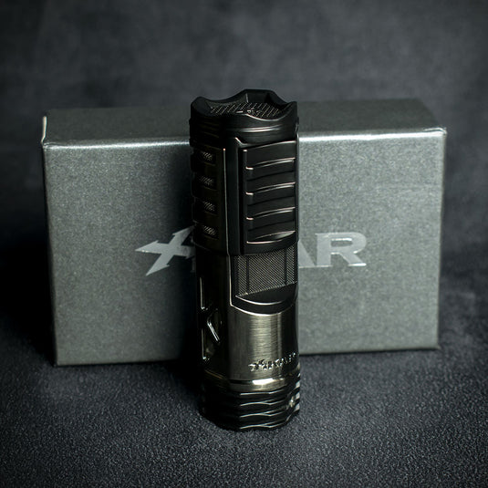 Xikar Tactical 1 Single Jet Flame Cigar Lighter -Gunmetal/ Black (551 GMBK)