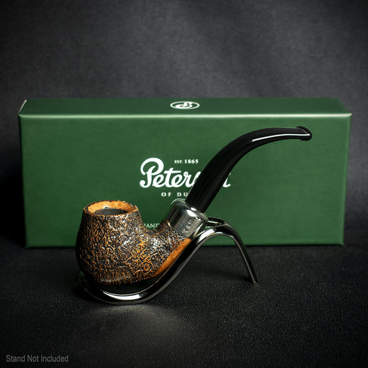 Peterson of Dublin Arklow Sandblasted Briar Smoking Pipe - Shape 230 (9mm)