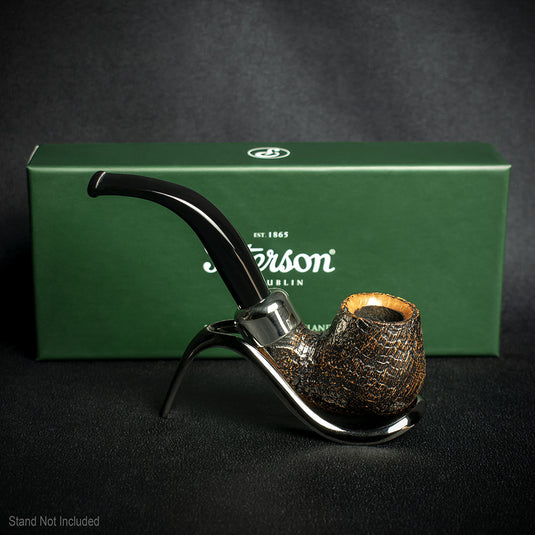 Peterson of Dublin Arklow Sandblasted Briar Smoking Pipe - Shape 230 (9mm)