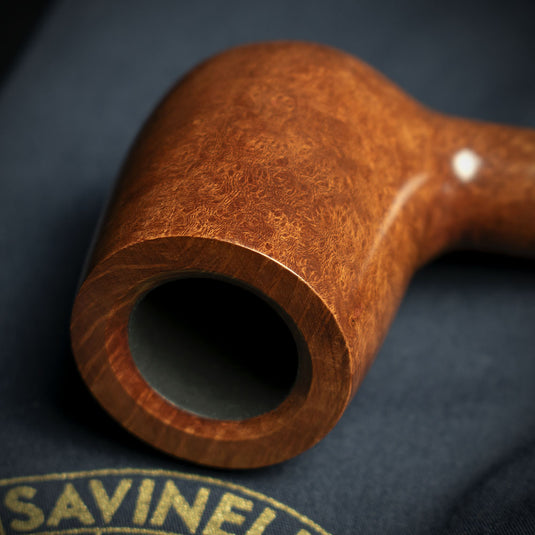 Savinelli Brown Smooth Churchwarden Briar Pipe - Shape 104