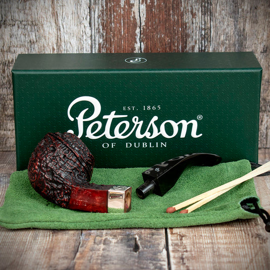 Sherlock Holmes Squire (Red Sandblast) by Peterson of Dublin Briar Pipe