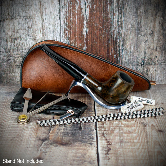 Smoke-King Pipe Smoker's Starter Set - Brown Leather Pouch