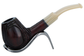 Jean Claude 9mm Filter Dark Rustic Briar Smoking Pipe - Shape 08