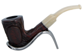 Jean Claude 9mm Filter Dark Rustic Briar Smoking Pipe - Shape 02