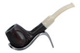 Jean Claude 9mm Filter Dark Rustic Briar Smoking Pipe - Shape 06