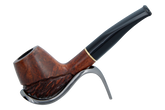 Jean Claude 9mm Filter Rustic Wave Briar Smoking Pipe - Shape 08