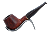 Jean Claude 9mm Filter Red/Brown Smooth Briar Smoking Pipe - Shape 02