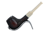 Jean Claude 9mm Filter Dark Rustic Briar Smoking Pipe - Shape 03