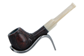 Jean Claude 9mm Filter Dark Rustic Briar Smoking Pipe - Shape 07