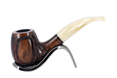 Jean Claude 9mm Filter Dark Rustic Briar Smoking Pipe - Shape 50