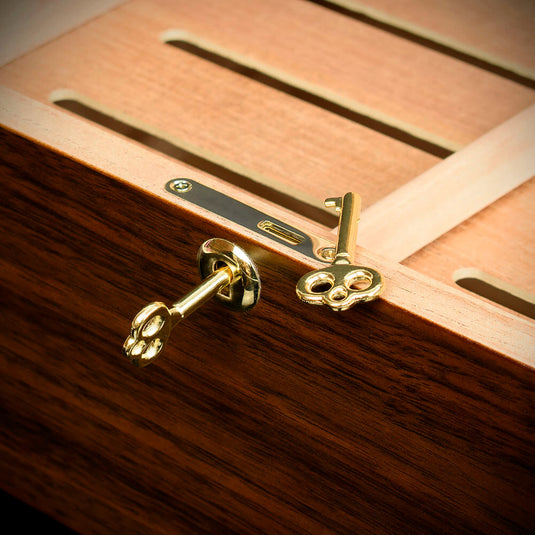 Cigar Humidor Walnut 75 Capacity - HU18