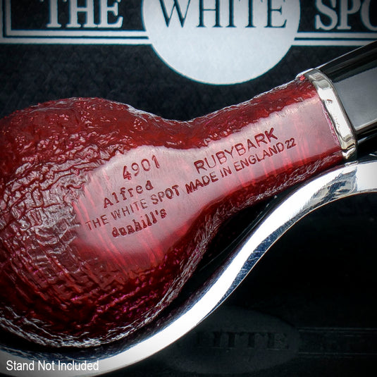 Alfred Dunhill White Spot Briar Smoking Pipe - Ruby Bark 4901