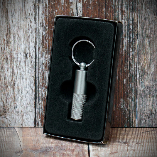 Cigar Punch with Key Ring - Satin Silver