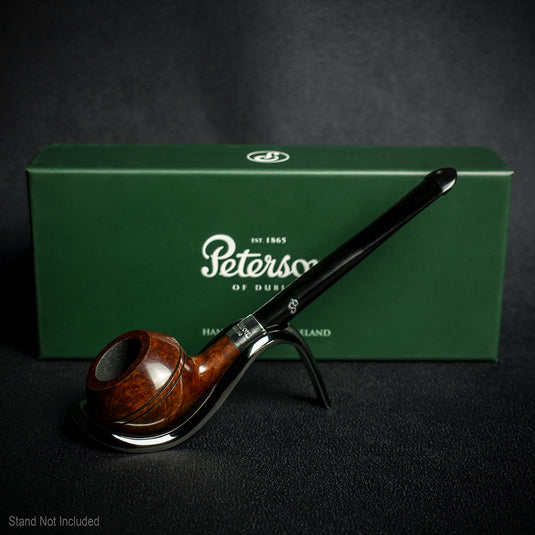 Peterson of Dublin Kildare Silver Mounted BriarSmoking Pipe - Shape 411