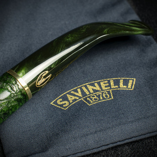 Savinelli Alligator Green 6mm Briar Smoking Pipe - Shape 606