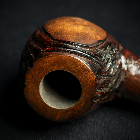 Jean Claude 9mm Filter Dark Rustic Briar Smoking Pipe - Shape 56