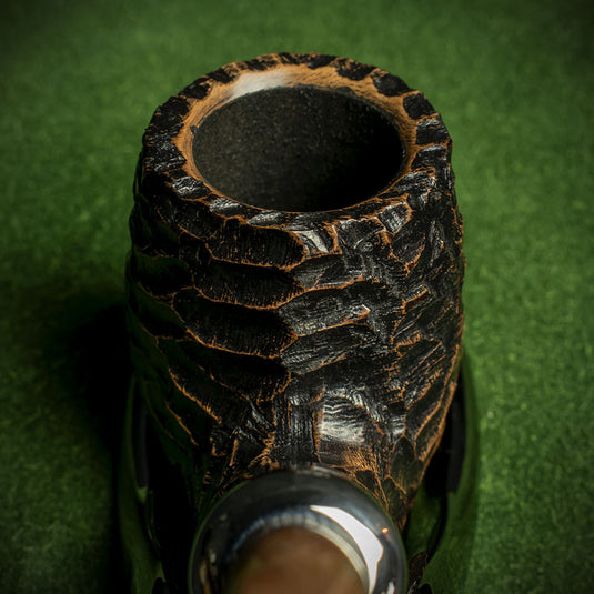 Peterson of Dublin Derry Rusticated Briar Smoking Pipe - Shape 65