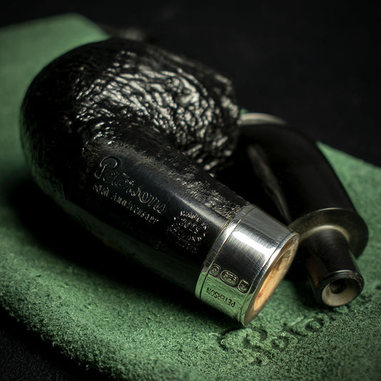 Peterson of Dublin 160th Anniversary Pat. B. Sandblast Smoking Pipe - Bent Billiard