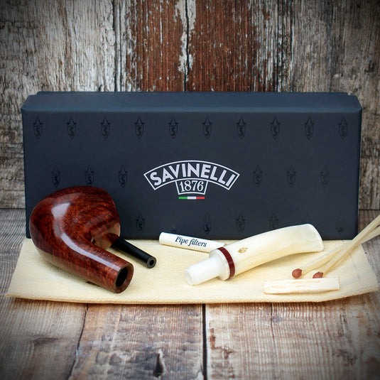Savinelli Avorio Smooth Burgundy 626 - 6mm Briar Pipe