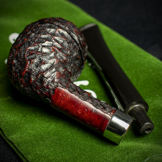 Peterson of Dublin Junior Rusticated Briar Smoking Pipe - Rhodesian