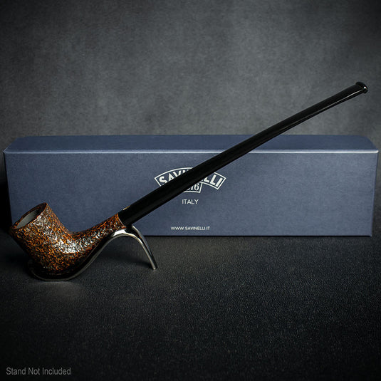 Savinelli Brownblast Churchwarden Briar Pipe - 404 No Filter
