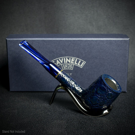 Savinelli Alligator Blue 6mm Briar Smoking Pipe - Shape 114