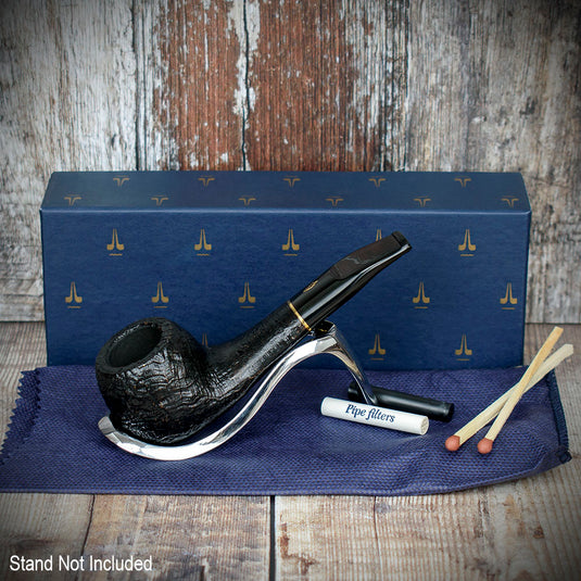Savinelli Lollo Black (Nera) Sandblast 01 - 6mm Briar Pipe