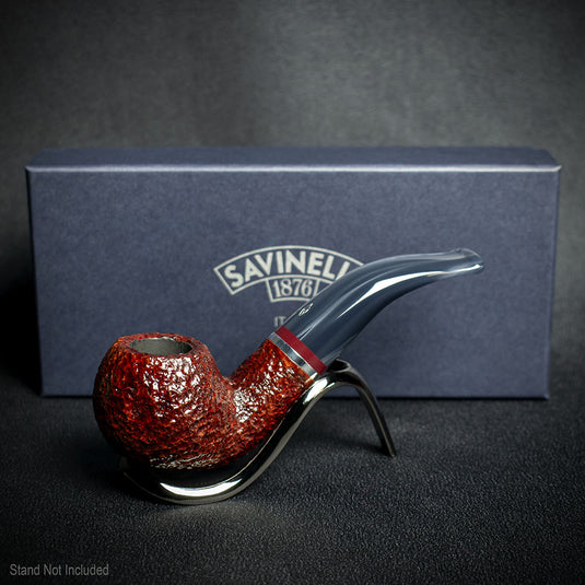 Savinelli Lunaria Rustic Briar Smoking Pipe - Shape 642 6mm