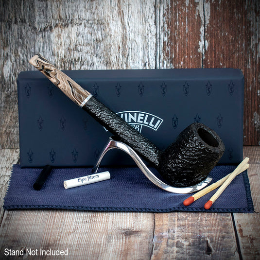 Savinelli Morellina Rustic Black (802R) 6mm - Briar Pipe
