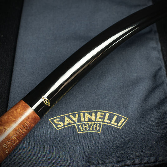 Savinelli Brown Smooth Churchwarden Briar Pipe - Shape 601