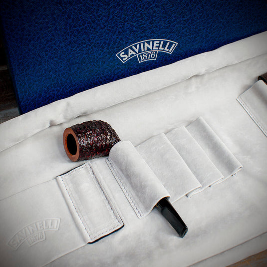 Savinelli | Brown Leather Travel Pipe Bag