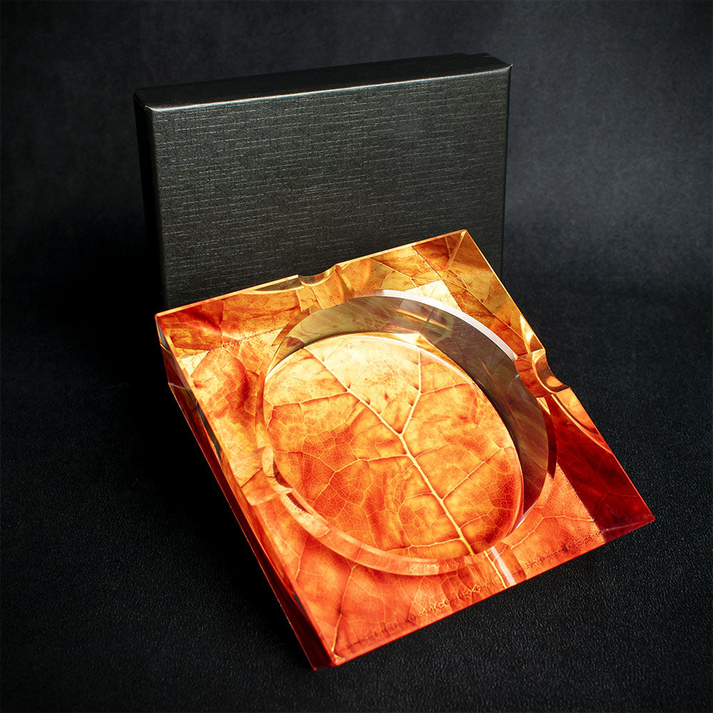 tobacco leaf crystal ashtray Crystal Cigar Ashtray