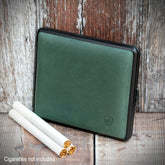 Kingsize Cigarette Case Vom Hofe Green Suede Leather