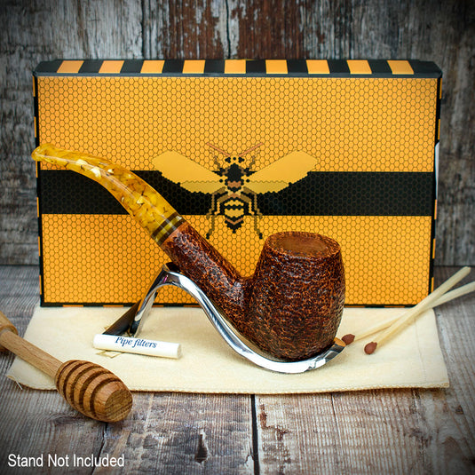 Savinelli Miele Rusticata Brownblast 670 - 6mm Briar Pipe