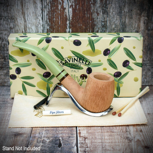 Savinelli Oliva Natural Rustic 606 - 6mm Pipe **DISC**