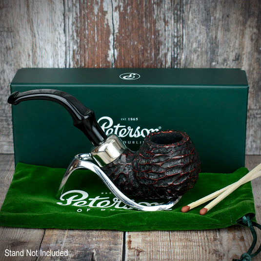 Peterson of Dublin System Rustic Briar Smoking Pipe - Shape No.302